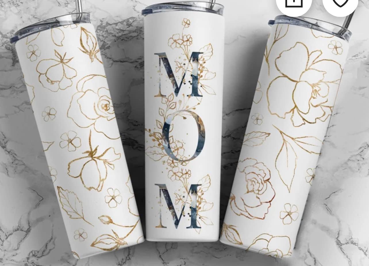 mom gold flowers