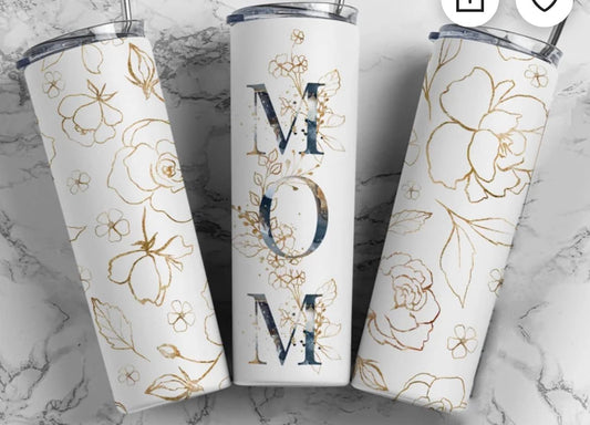 mom gold flowers