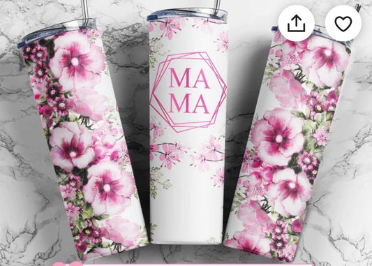 mama pink flowers